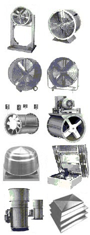 Heavy duty industrial and commercial axial fans and blowers,